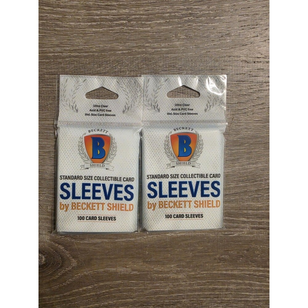 (200) Beckett Shield Standard Size Collectible Card Sleeves - Regular Size Cards